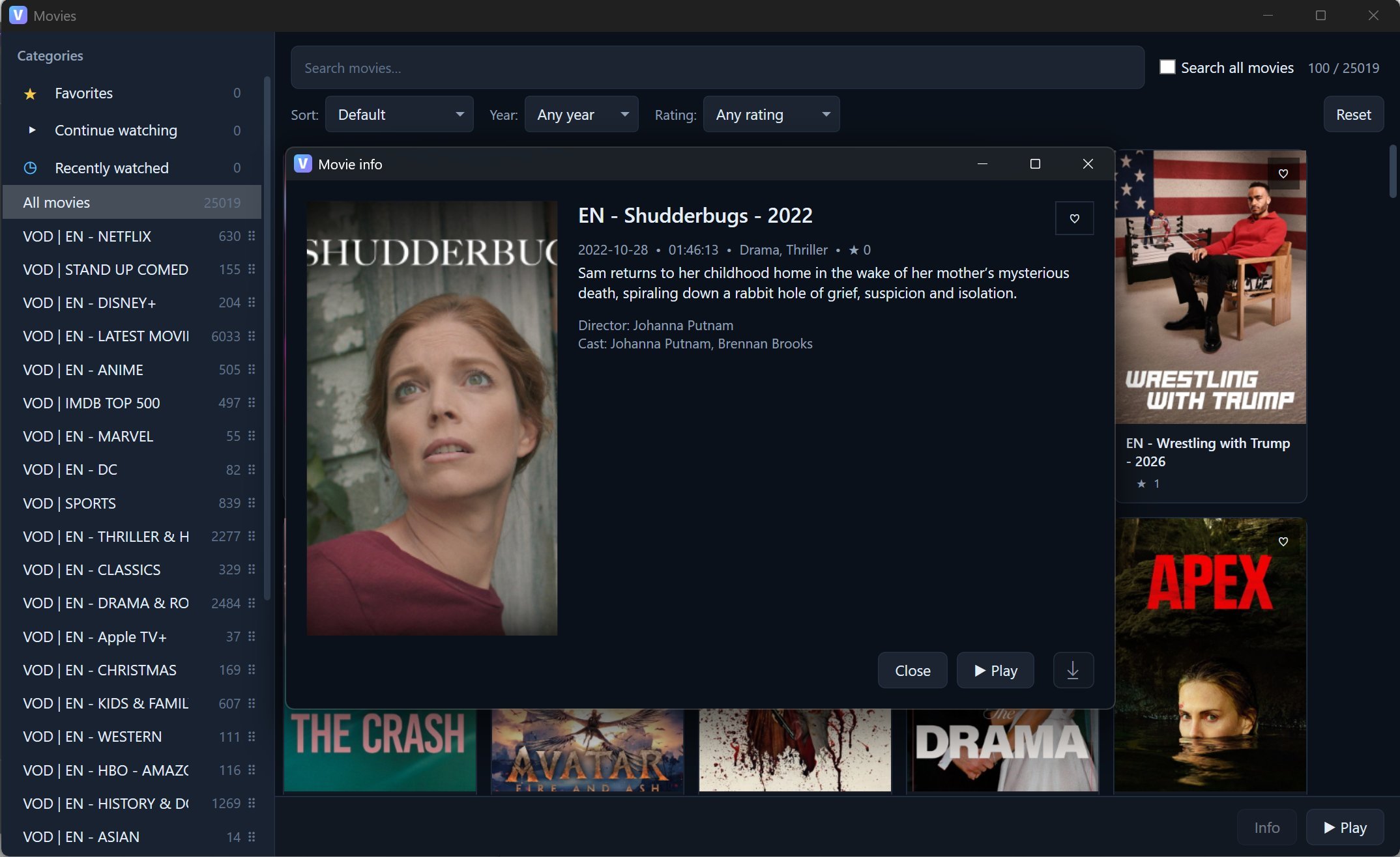 Movie info — plot, cast, director