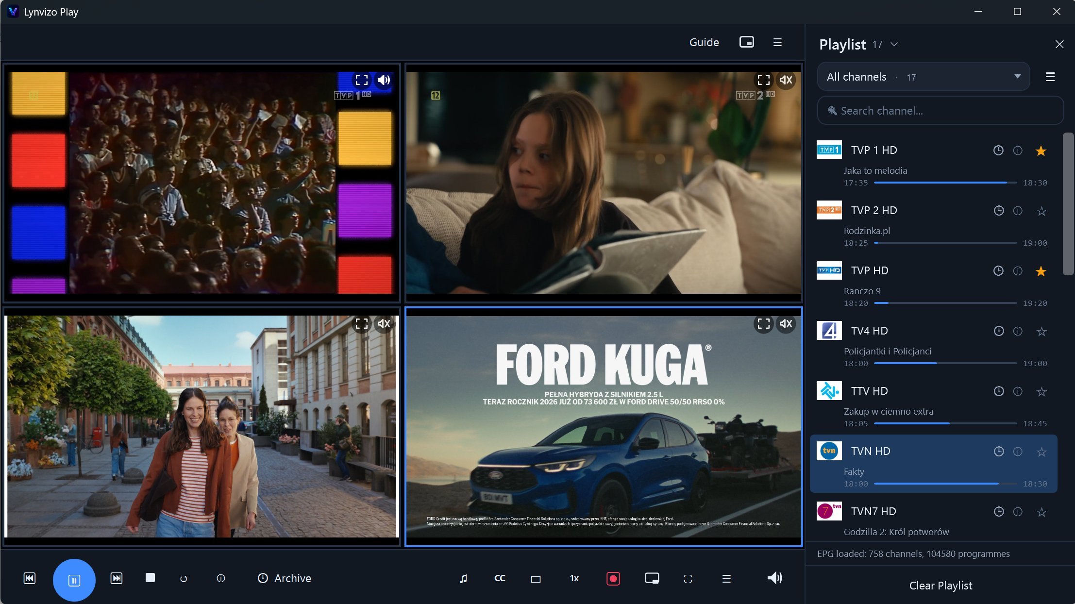 Lynvizo multi-screen IPTV player