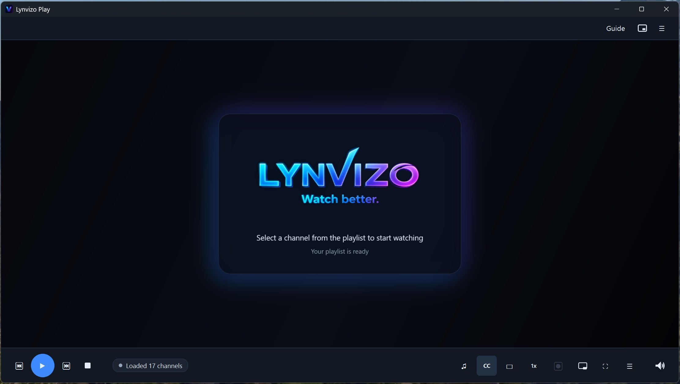 Start screen